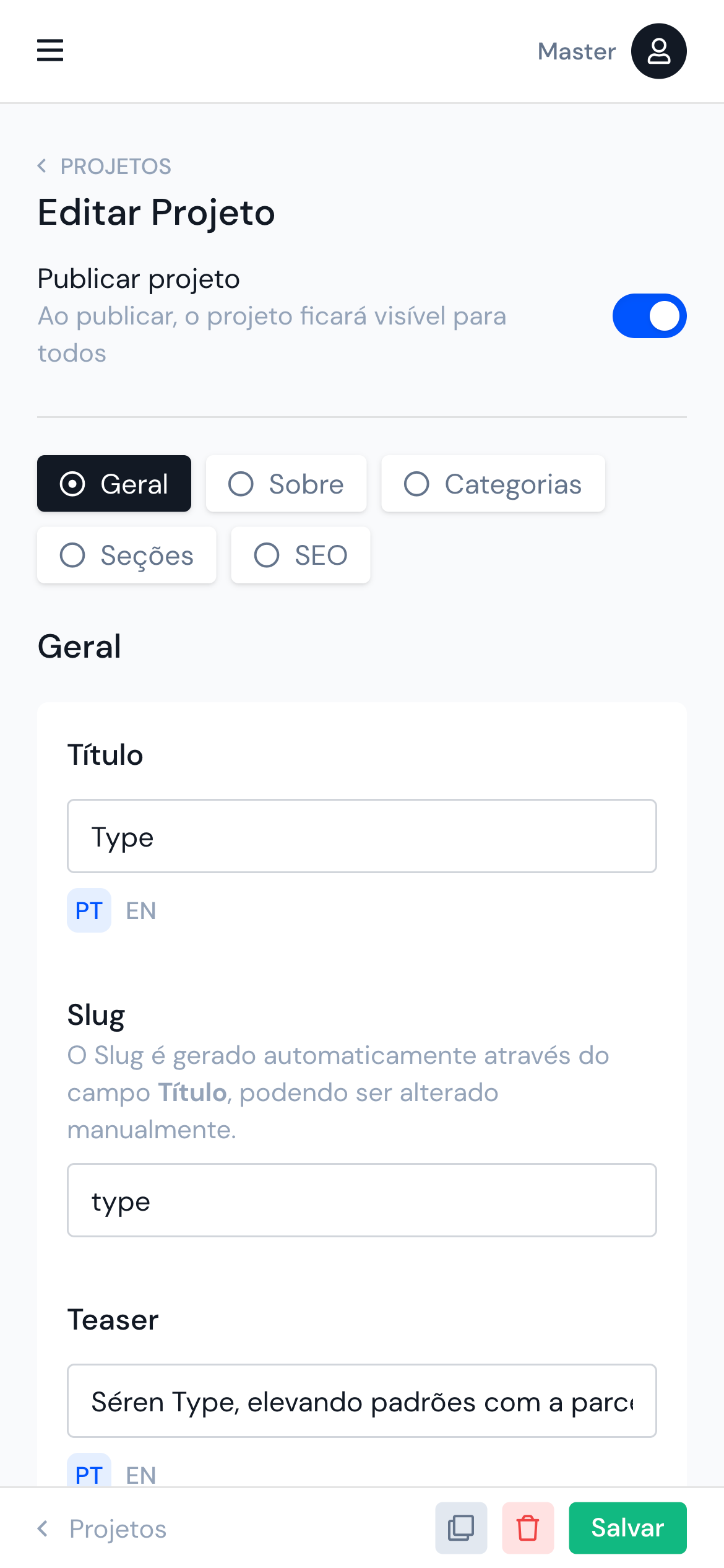 Mobile website preview
